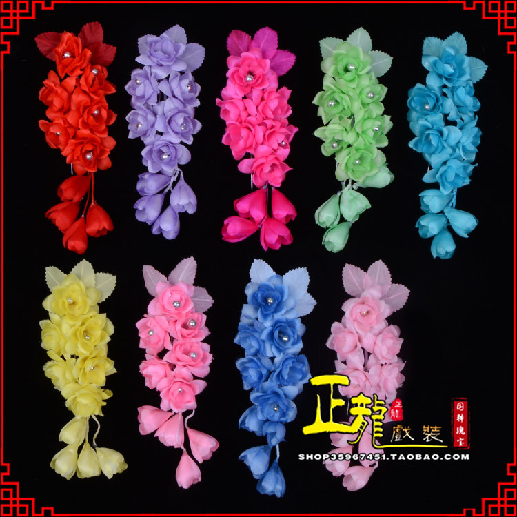 定州鬓花头饰小花头花 真丝绢花