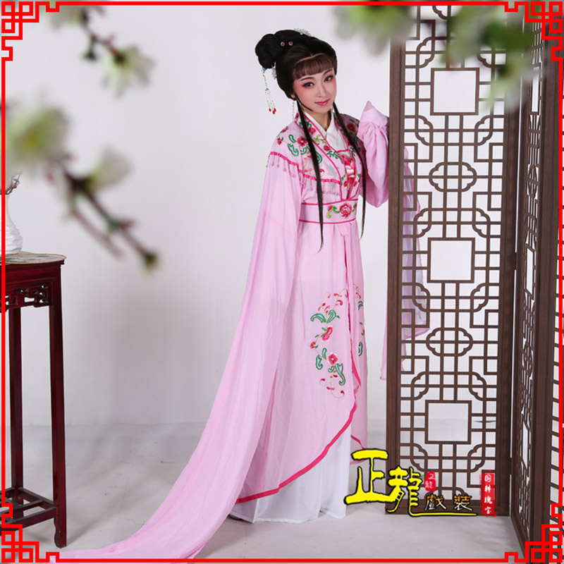 定州花旦黄梅戏服古装戏服水袖戏剧假云肩长披